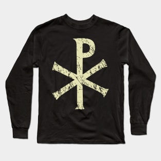 Chi Rho - distressed Long Sleeve T-Shirt